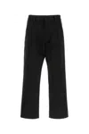 Prada Cotton-blend Slim-fit Trousers In Black