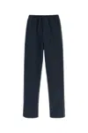 Prada Pantalone In Cotone Blu Navy Uomo