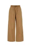 Prada Pantalone In Re-nylon Cammello Donna In Brown