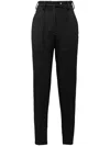 Prada High-rise Slim-fit Stretch-woven Trousers In Black
