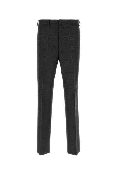 Prada Men Check Pants In Multicolor