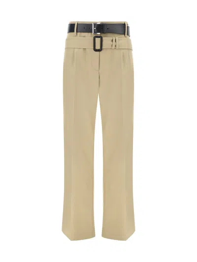 Prada Cappuccino Twill Pant In Beige