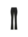Prada Ribbed-knit Jersey Flared Pants In Black