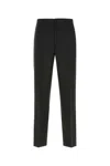 Prada Cotton-blend Slim-fit Trousers In Black