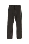 Prada Pantalone Dalla Gamba Ampia In Cotone Ardesia Uomo In Black