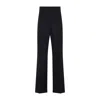 Prada Virgin Wool High Waist Trousers In Black