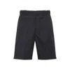 Prada Re-nylon Bermuda Shorts With Triangle Logo In Black