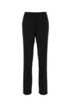 Prada Wool Trousers With Cropped Length And Front Crease In Black
