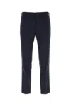 Prada Wool Stretch Pant With Pockets And Loops In Blue
