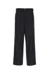 Prada Midnight Wool Wide-leg Pant In Blue