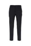 Prada Wool Stretch Pant With Pockets And Loops In Blue