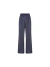Prada Relaxed-fit Blue Trousers With Elastic Waistband In Blue