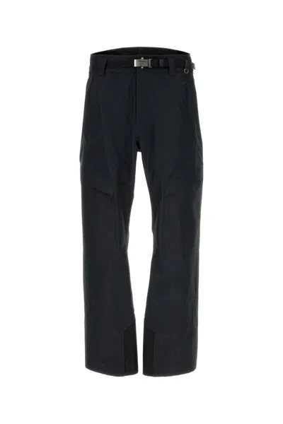 Prada Polyester Trousers Adjustable Waist Belt Loops In Black