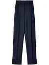 Prada Straight-leg Mohair Pants In Blue