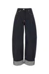 Prada Straight-leg Belted Pants In Blue