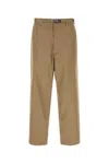 Prada Straight Leg Technical Fabric Trousers Belt Loops In Brown