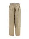 Prada Oversize Cotton Wide-leg Trousers In Corda