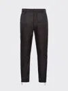 Prada Drawstring Hem Trousers Side Pockets In Brown