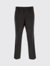 Prada Checkered Pattern Trousers Featuring Pockets In Gray
