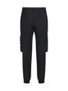 Prada Black Re-nylon Cargo Trousers In Nero