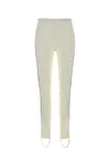 Prada Stretch Leggings With Side Stripe Detail In Neutral