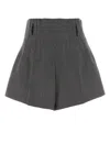 Prada Embroidered Wool Shorts In Printed