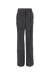 Prada Blue Silk Trousers With Paisley Print In Printed