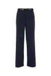Prada Women's Embroidered Wool Pant In Stripped