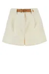 Prada Shorts Con Cintura In White