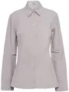 Prada Long-sleeve Button-up Shirt In Grey