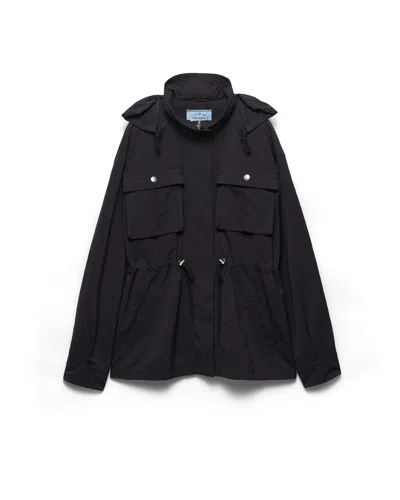 Prada Parka Aus Funktionsgewebe In Schwarz