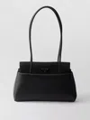 Prada Passage Medium Leather Tote Bag Renylon Flap