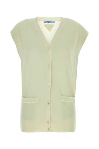 PRADA PASTEL GREEN CASHMERE VEST
