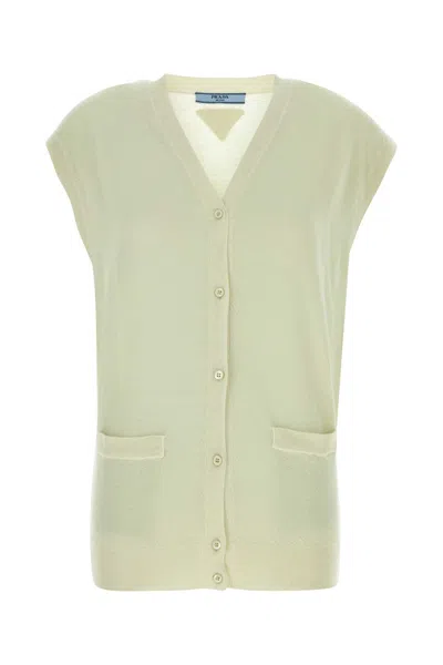 PRADA PASTEL GREEN CASHMERE VEST