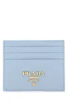 Prada Logo-plaque Saffiano Leather Cardholder