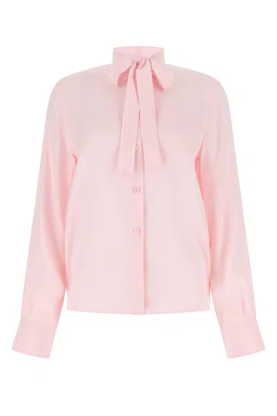 PRADA PASTEL PINK CREPE SHIRT