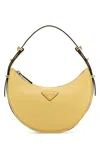 PRADA PASTEL YELLOW LEATHER ARQUÃ¨ HANDBAG