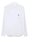 Prada Patch-pocket Cotton Shirt In White