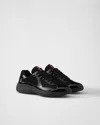 Prada Black Leather New Americas Cup Sneakers In Black