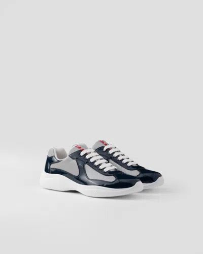 PRADA PATENT LEATHER AND TECHNICAL FABRIC PRADA AMERICA'S CUP SNEAKERS