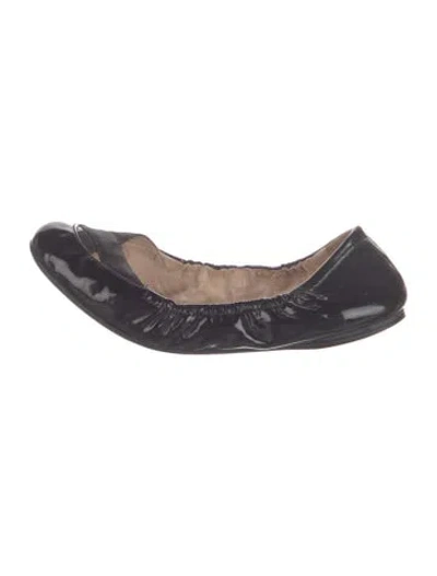 Pre-owned Prada Patent Leather Ballet Flats In Black