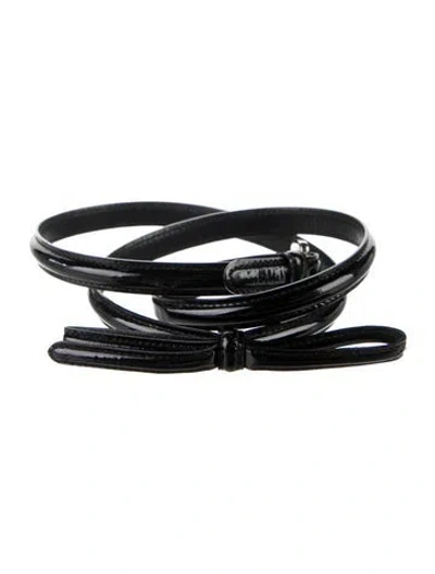 Pre-owned Prada Patent Leather Belt In Black
