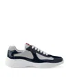 Prada Men Two-tone Leather And Tech Fabric Sneakers In Multi