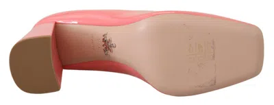 Prada Patent Leather Block Heel Heel In Pink