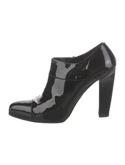 Pre-owned Prada Patent Leather Boots In Black