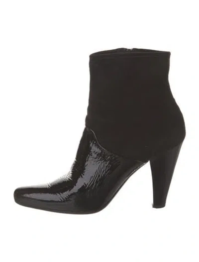 Pre-owned Prada Patent Leather Boots In Black