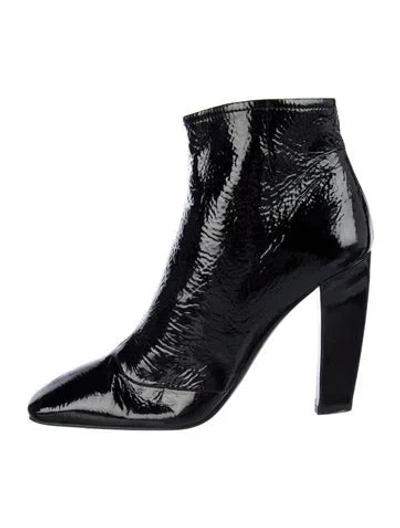 Pre-owned Prada Patent Leather Boots In Black