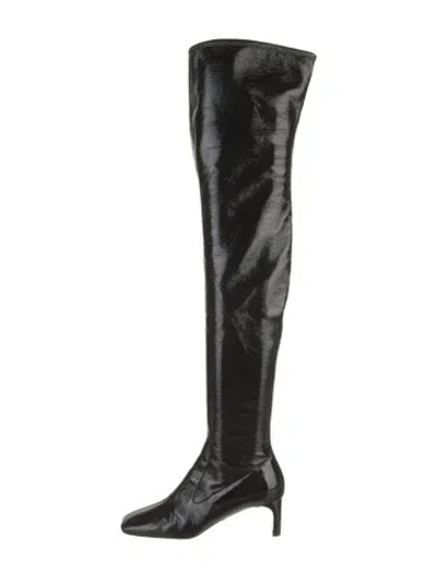 Pre-owned Prada Patent Leather Boots In Black