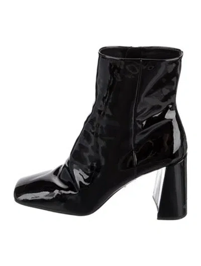 Pre-owned Prada Patent Leather Boots In Black