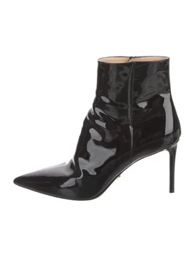 Pre-owned Prada Patent Leather Boots In Black